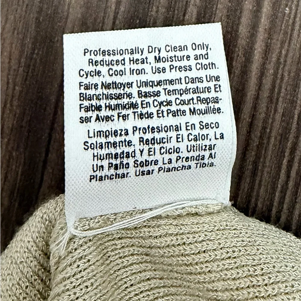 Vintage Y2K DKNY Minimalist Heavy Knit Tank Dress Neutral Beige Capsule Wardrobe - Picture 5 of 7